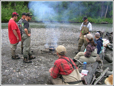 Fly Fishing Guides Flies Fishermen Gear Campfire 7-2012