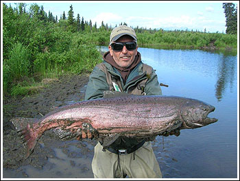 Fly Fishing Guides Flies Fishermen Gear Dan with Fish 3-2012