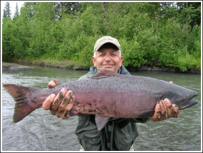 Fly Fishing Guides Flies Fishermen Gear Fallon with Salmon 10-2012