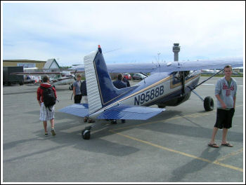 Fly Fishing Guides Flies Fishermen Gear Plane to Lake Marie Lodge