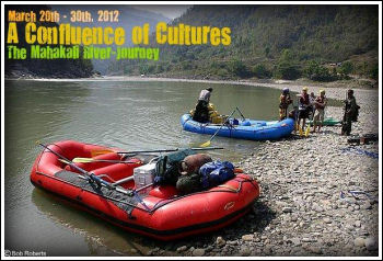 Fly Fishing Guides Flies Fishermen Gear Rafts Mahakali River 2-2012